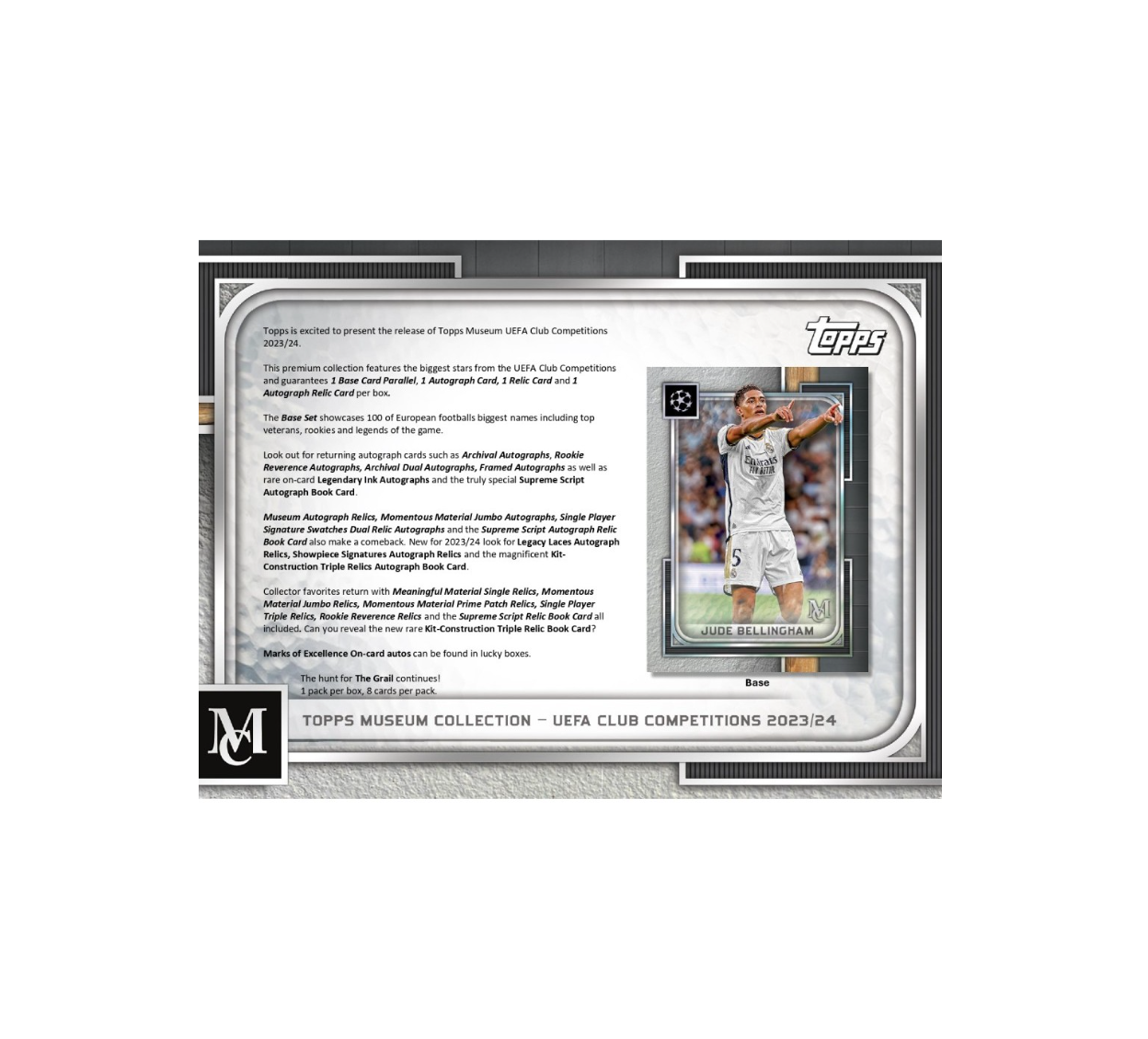 2023-24ToppsUEFAClubCompetitionsMuseumCollectionSoccerHobbyBox1