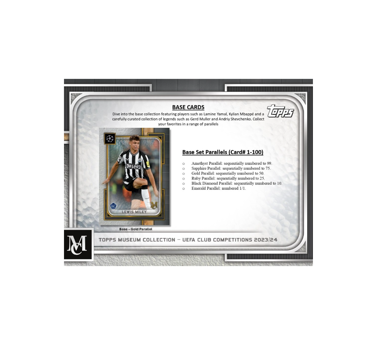 2023-24ToppsUEFAClubCompetitionsMuseumCollectionSoccerHobbyBox2