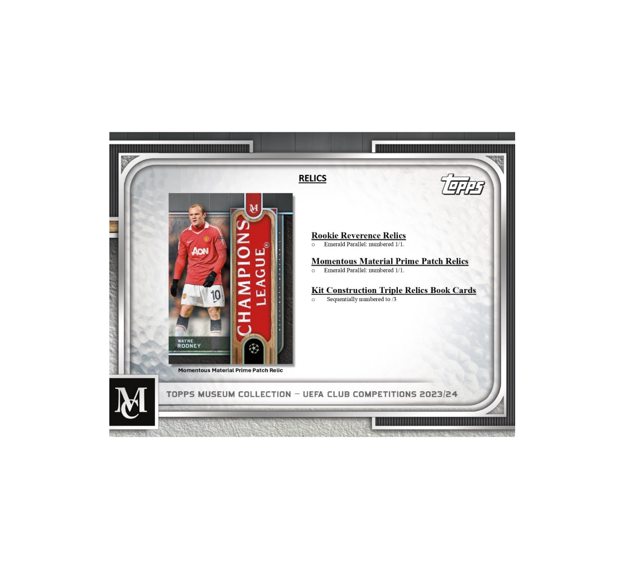 2023-24ToppsUEFAClubCompetitionsMuseumCollectionSoccerHobbyBox8