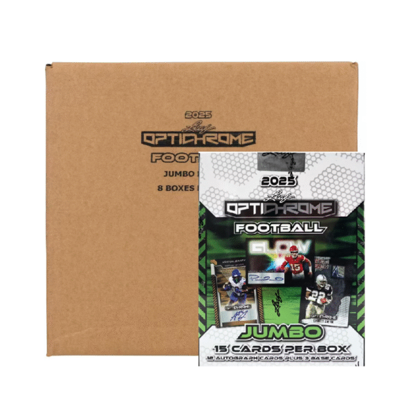 2025 Leaf Optichrome Football Jumbo 8-Box Case