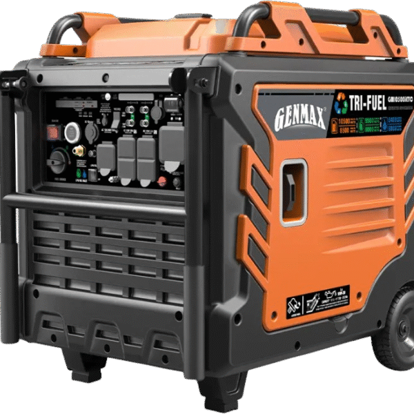 GENMAX GM10500iETC Tri-Fuel Inverter Generator 8500W/10500W 50 Amp Remote Start Scratch and Dent