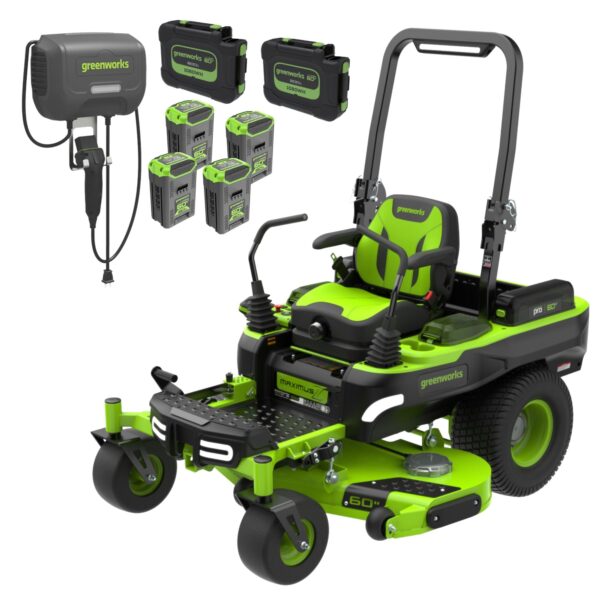 60V 60" MaximusZ Zero Turn w/ (2) 20.0 Ah, (4) 8.0 Ah Batteries & 1.5KW Charger