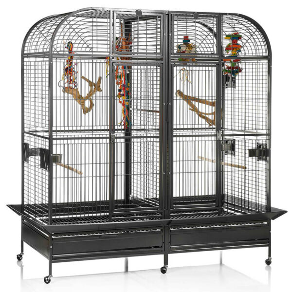 A&E 64"x32"x70" Double Macaw Cage with Removable Divider