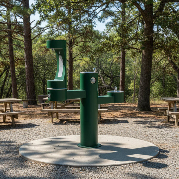 Elkay LK4430BF1MFRKEVG ezH2O® Tri-Level Pedestal Bottle Filling Station – Freeze-Resistant