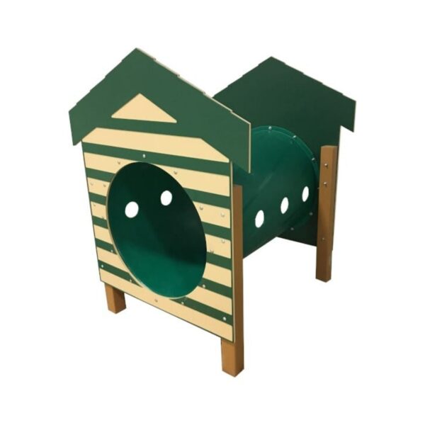 Recycled Crawl Tunnel with Dog House